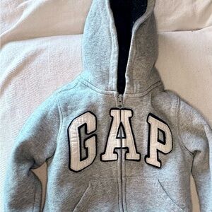 GAP Kids Light Gray Zip-Up Hoodie